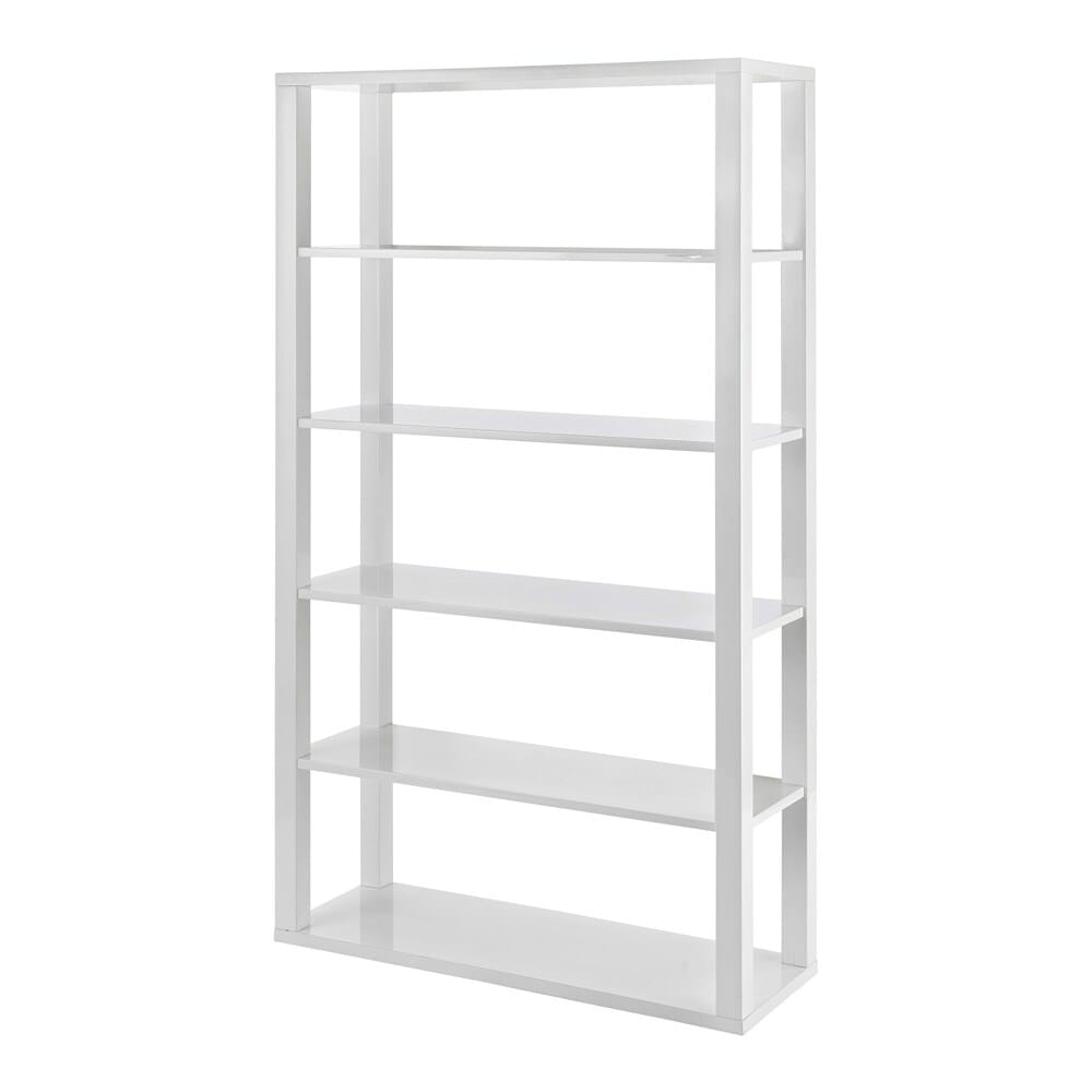 Euro Style - Tresero 40inW 6-Tier Shelving Unit, High Gloss White - 90636WHT-KIT veiw 4