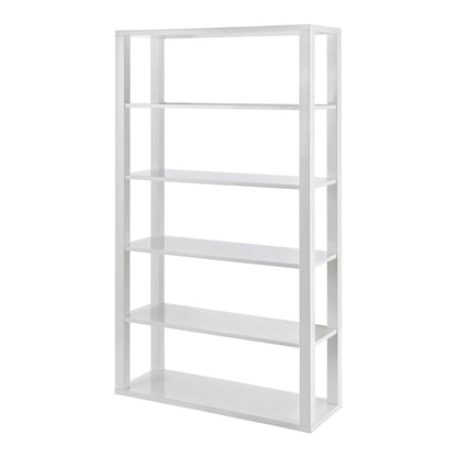 Euro Style - Tresero 40inW 6-Tier Shelving Unit, High Gloss White - 90636WHT-KIT veiw 4