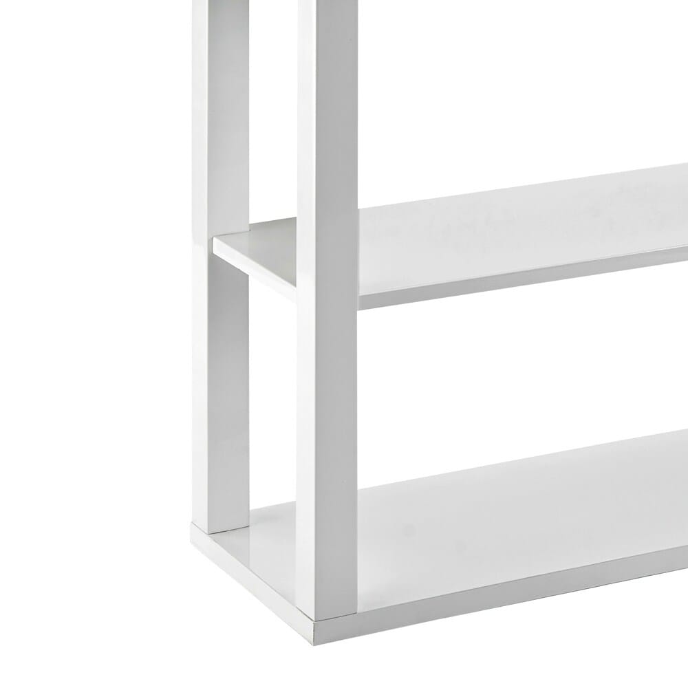Euro Style - Tresero 40inW 6-Tier Shelving Unit, High Gloss White - 90636WHT-KIT veiw 5