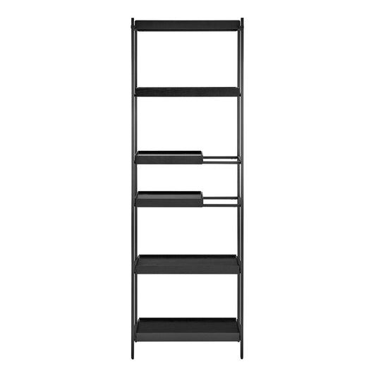 Euro Style - Kumla 26in 6-Tier Shelving Unit, Black - 31132BLK-KIT veiw 1