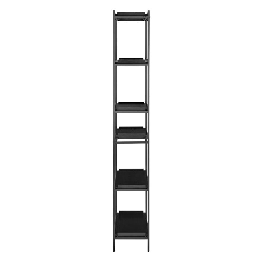 Euro Style - Kumla 26in 6-Tier Shelving Unit, Black - 31132BLK-KIT veiw 4