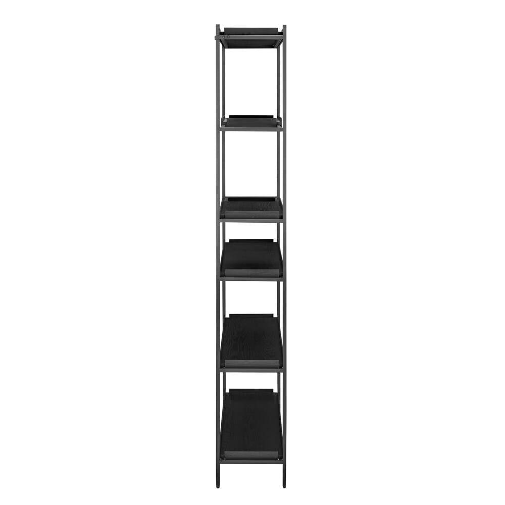 Euro Style - Kumla 39in 6-Tier Shelving Unit, Black - 31134BLK-KIT veiw 3