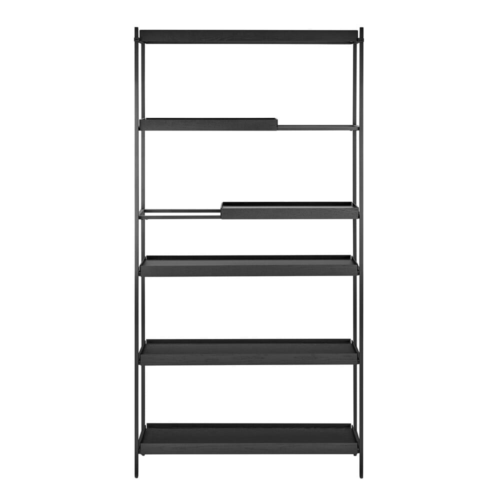 Euro Style - Kumla 39in 6-Tier Shelving Unit, Black - 31134BLK-KIT veiw 4