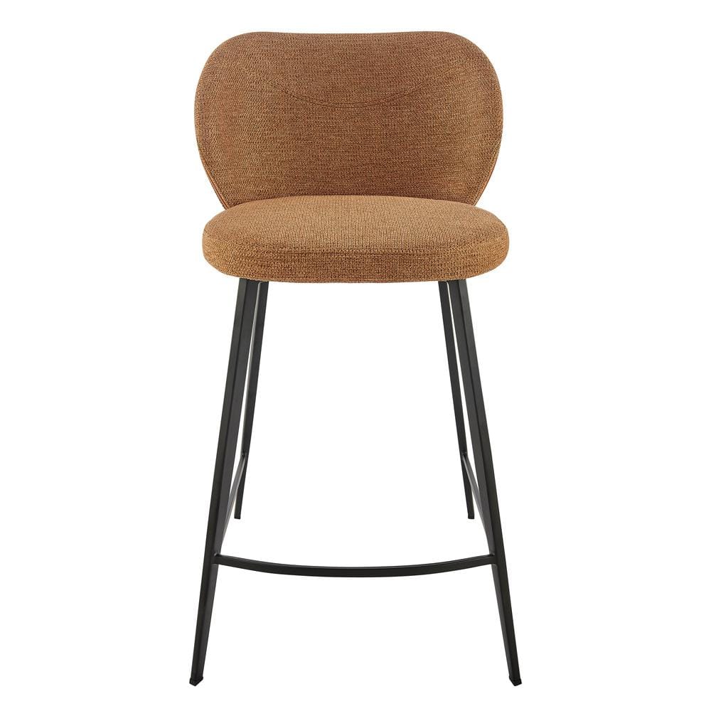 Euro Style - Markus Counter Stool, Rust/Black - 17254-RUST veiw 1