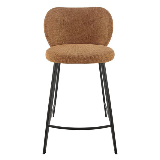 Euro Style - Markus Counter Stool, Rust/Black - 17254-RUST veiw 1
