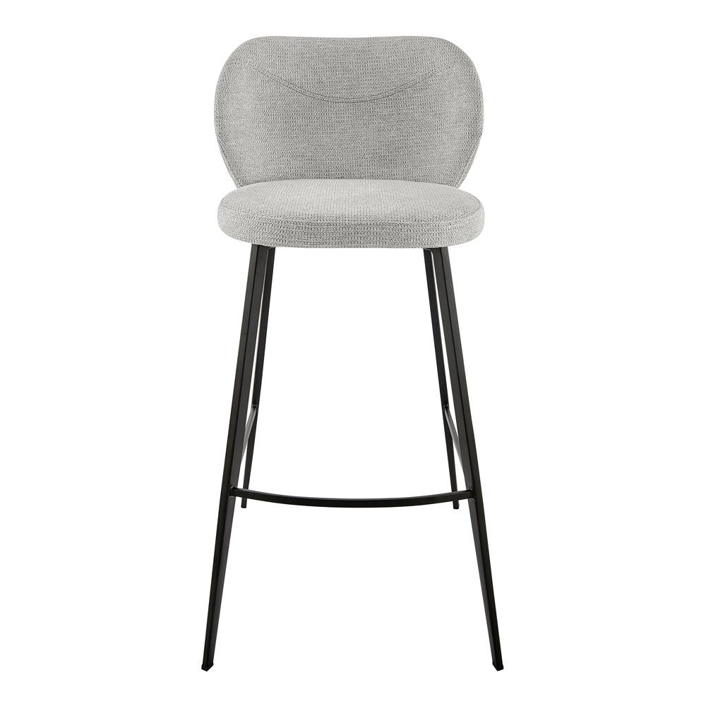 Euro Style - Markus Bar Stool, Light Gray/Black - 17256-LTGRY veiw 1