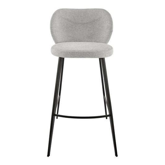 Euro Style - Markus Bar Stool, Light Gray/Black - 17256-LTGRY veiw 1