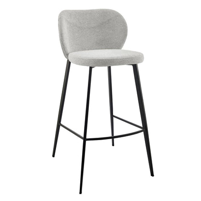 Euro Style - Markus Bar Stool, Light Gray/Black - 17256-LTGRY veiw 2