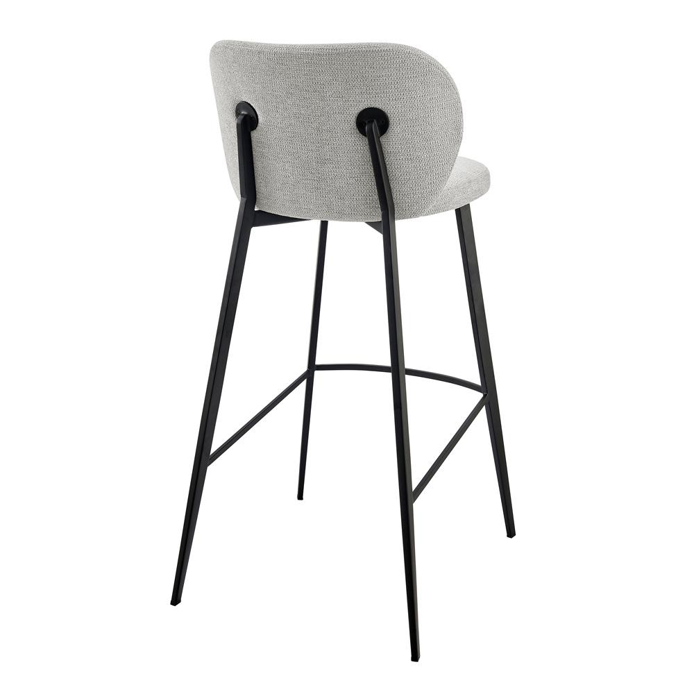 Euro Style - Markus Bar Stool, Light Gray/Black - 17256-LTGRY veiw 4