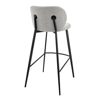 Euro Style - Markus Bar Stool, Light Gray/Black - 17256-LTGRY veiw 4