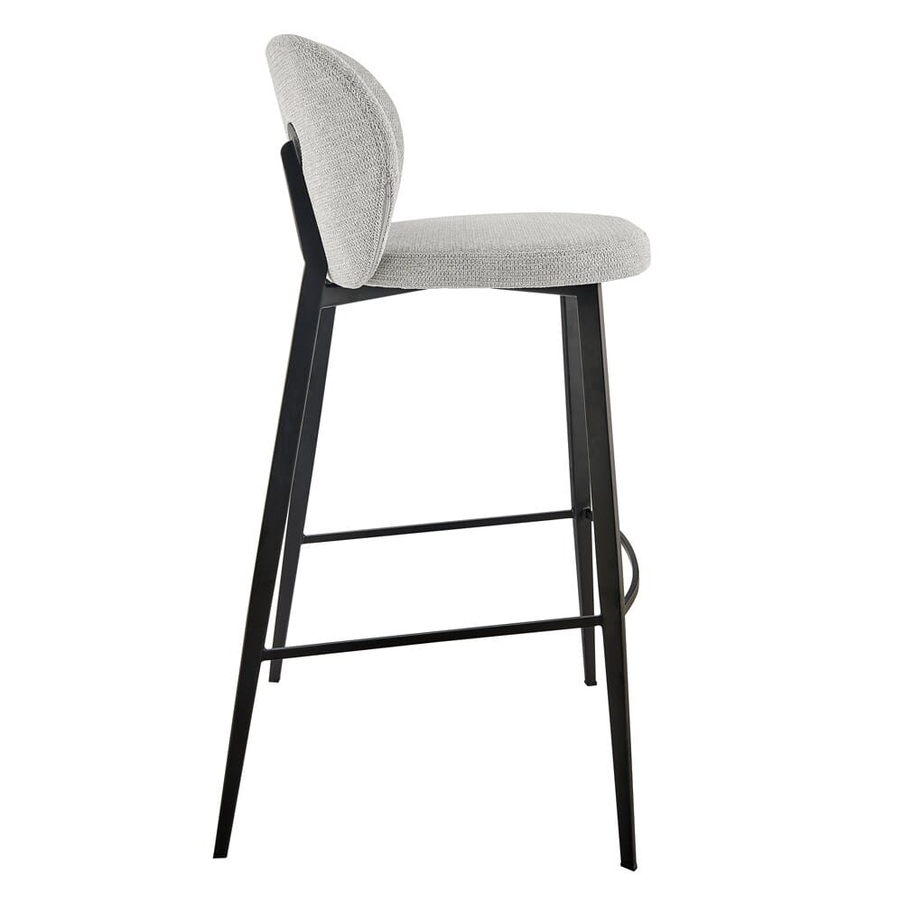 Euro Style - Markus Bar Stool, Light Gray/Black - 17256-LTGRY veiw 5