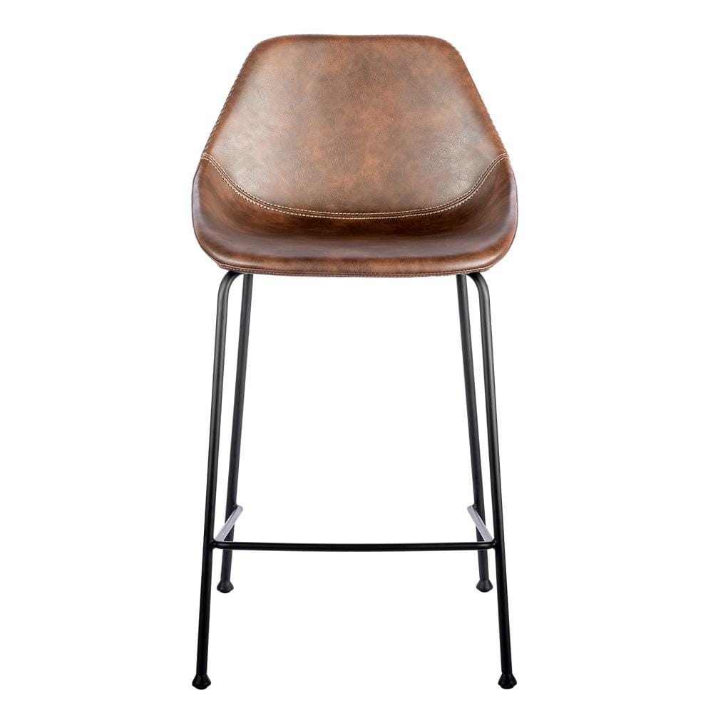 Euro Style - Corinna Counter Stool, Dark Brown/Matte Black - Set of 2 - 30504BRN veiw 2