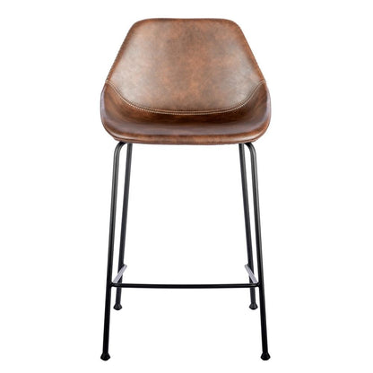 Euro Style - Corinna Counter Stool, Dark Brown/Matte Black - Set of 2 - 30504BRN veiw 2