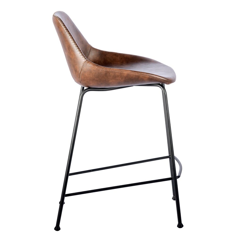 Euro Style - Corinna Counter Stool, Dark Brown/Matte Black - Set of 2 - 30504BRN veiw 4
