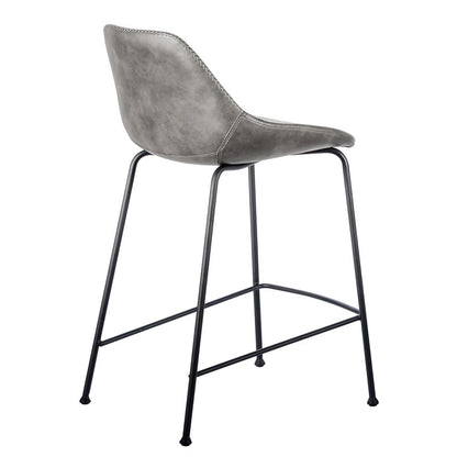 Euro Style - Corinna Counter Stool,Charcoal Gray/Matte Black - Set of 2 - 30504DKGRY veiw 5