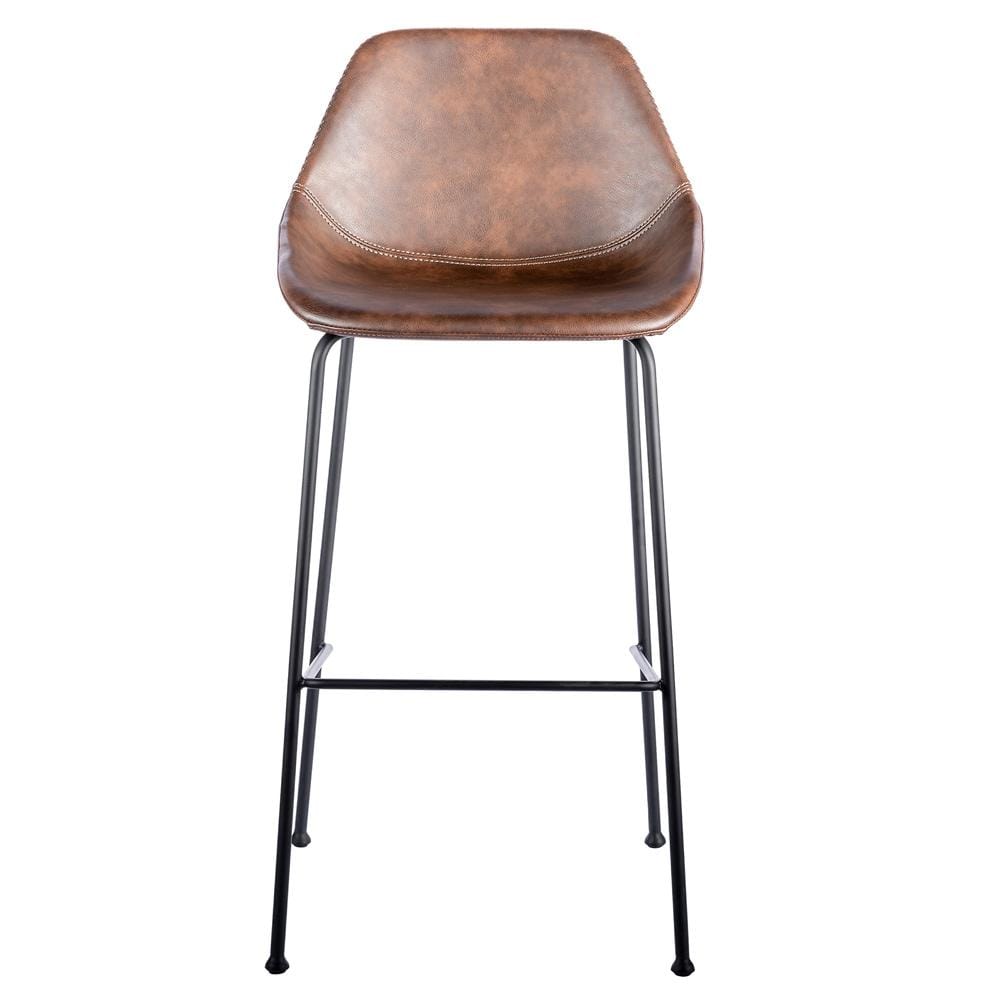 Euro Style - Corinna Bar Stool, Dark Brown/Matte Black - Set of 2 - 30506BRN veiw 2