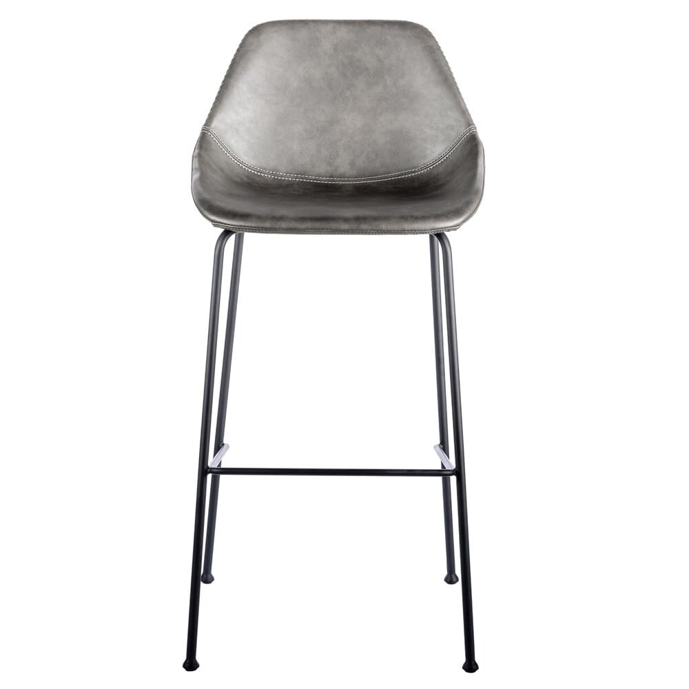 Euro Style - Corinna Bar Stool,Charcoal Gray/Matte Black - Set of 2 - 30506DKGRY veiw 2