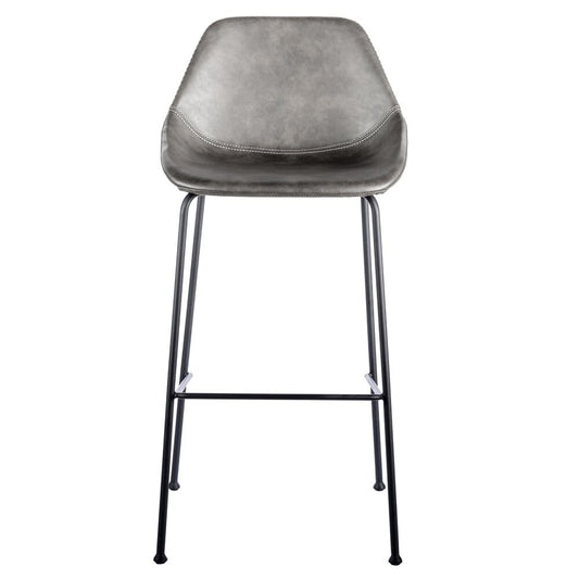Euro Style - Corinna Bar Stool,Charcoal Gray/Matte Black - Set of 2 - 30506DKGRY veiw 2