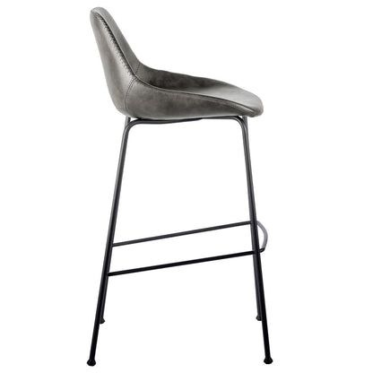 Euro Style - Corinna Bar Stool,Charcoal Gray/Matte Black - Set of 2 - 30506DKGRY veiw 4