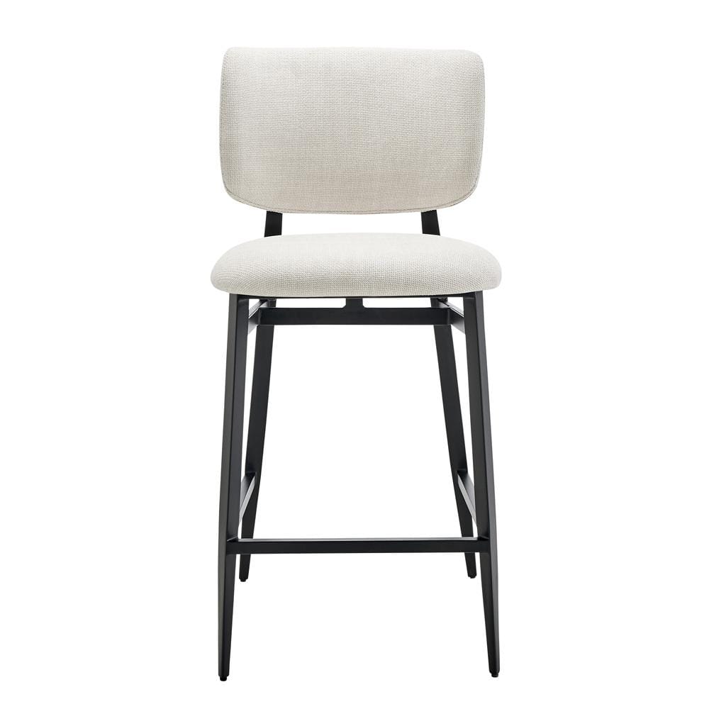 Euro Style - Felipe Counter Stool, Beige/Black - 30972-BG veiw 1