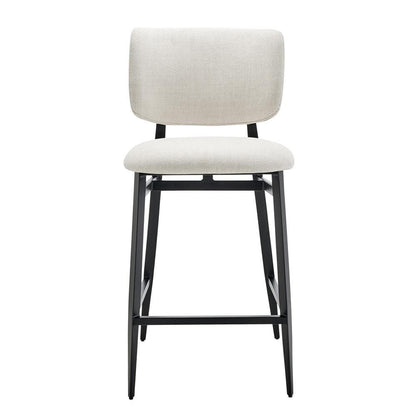 Euro Style - Felipe Counter Stool, Beige/Black - 30972-BG veiw 1