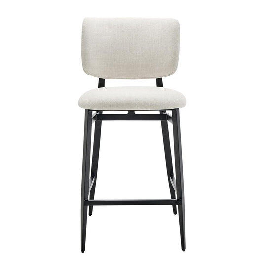 Euro Style - Felipe Counter Stool, Beige/Black - 30972-BG veiw 1