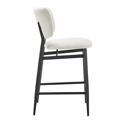 Euro Style - Felipe Counter Stool, Beige/Black - 30972-BG veiw 3