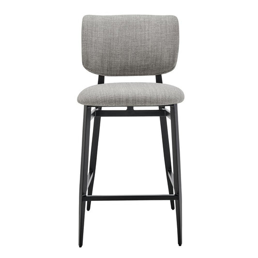 Euro Style - Felipe Counter Stool,Gray/Black - 30972-GRY veiw 1