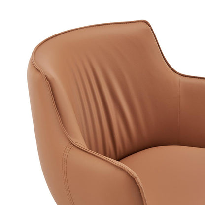 Euro Style - Ronja Leatherette Counter Stool, Dark Caramel/Black Steel Legs - 30982-COG veiw 6