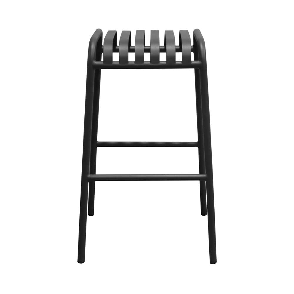 Euro Style - Enid Stackable Backless Outdoor Bar Stool, Black - Set of 2 - 90732-BLK veiw 2