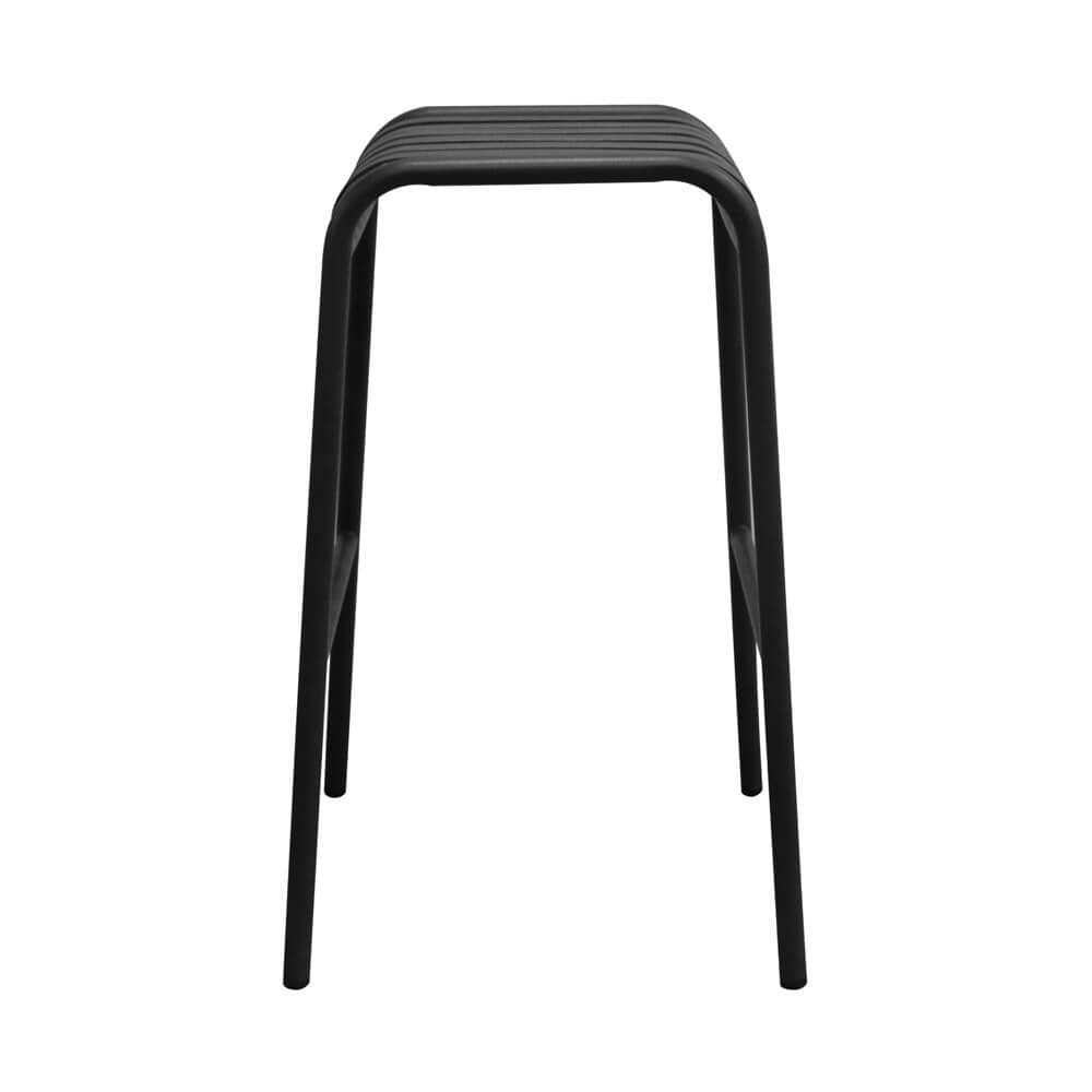 Euro Style - Enid Stackable Backless Outdoor Bar Stool, Black - Set of 2 - 90732-BLK veiw 4
