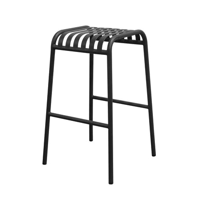 Euro Style - Enid Stackable Backless Outdoor Bar Stool, Black - Set of 2 - 90732-BLK veiw 5