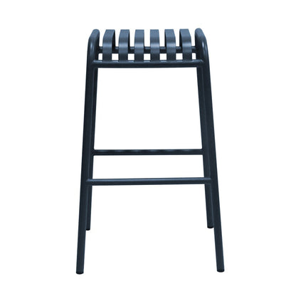 Euro Style - Enid Stackable Backless Outdoor Bar Stool, Dark Blue - Set of 2 - 90732-DKBLU veiw 2