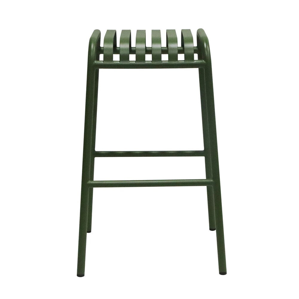 Euro Style - Enid Stackable Backless Outdoor Bar Stool, Dark Green - Set of 2 - 90732-DKGRN veiw 2