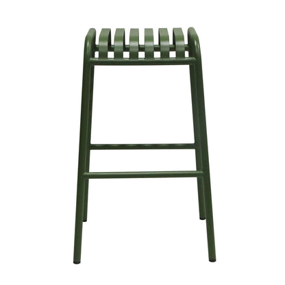 Euro Style - Enid Stackable Backless Outdoor Bar Stool, Dark Green - Set of 2 - 90732-DKGRN veiw 2
