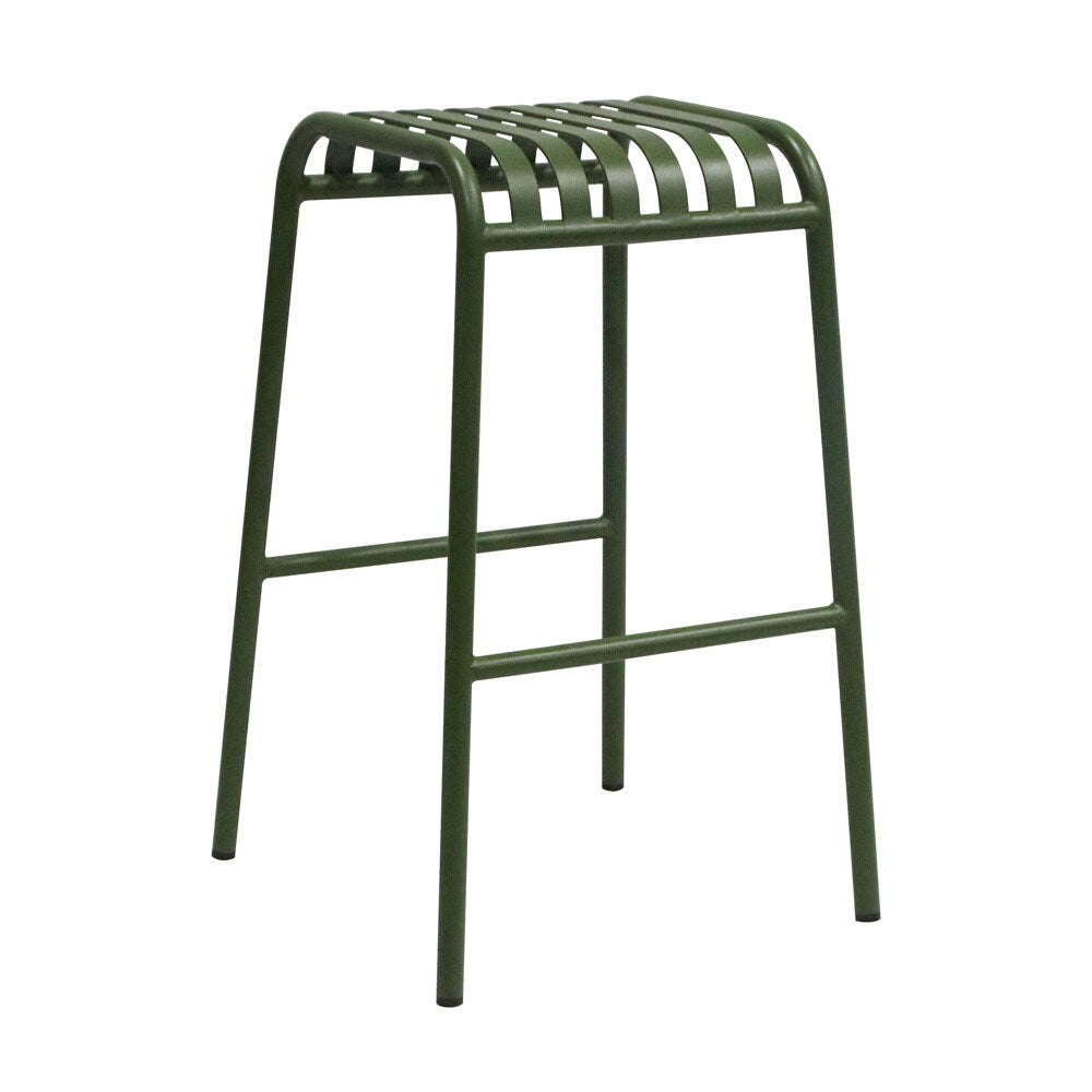 Euro Style - Enid Stackable Backless Outdoor Bar Stool, Dark Green - Set of 2 - 90732-DKGRN veiw 3