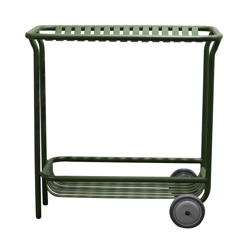 Euro Style - Enid 32inW Outdoor Cart, Dark Green - 90780-DKGRN veiw 1