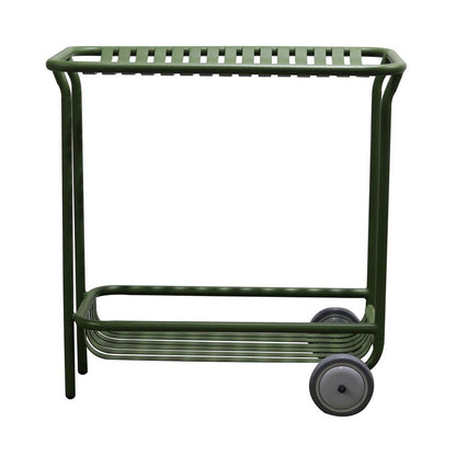 Euro Style - Enid 32inW Outdoor Cart, Dark Green - 90780-DKGRN veiw 1