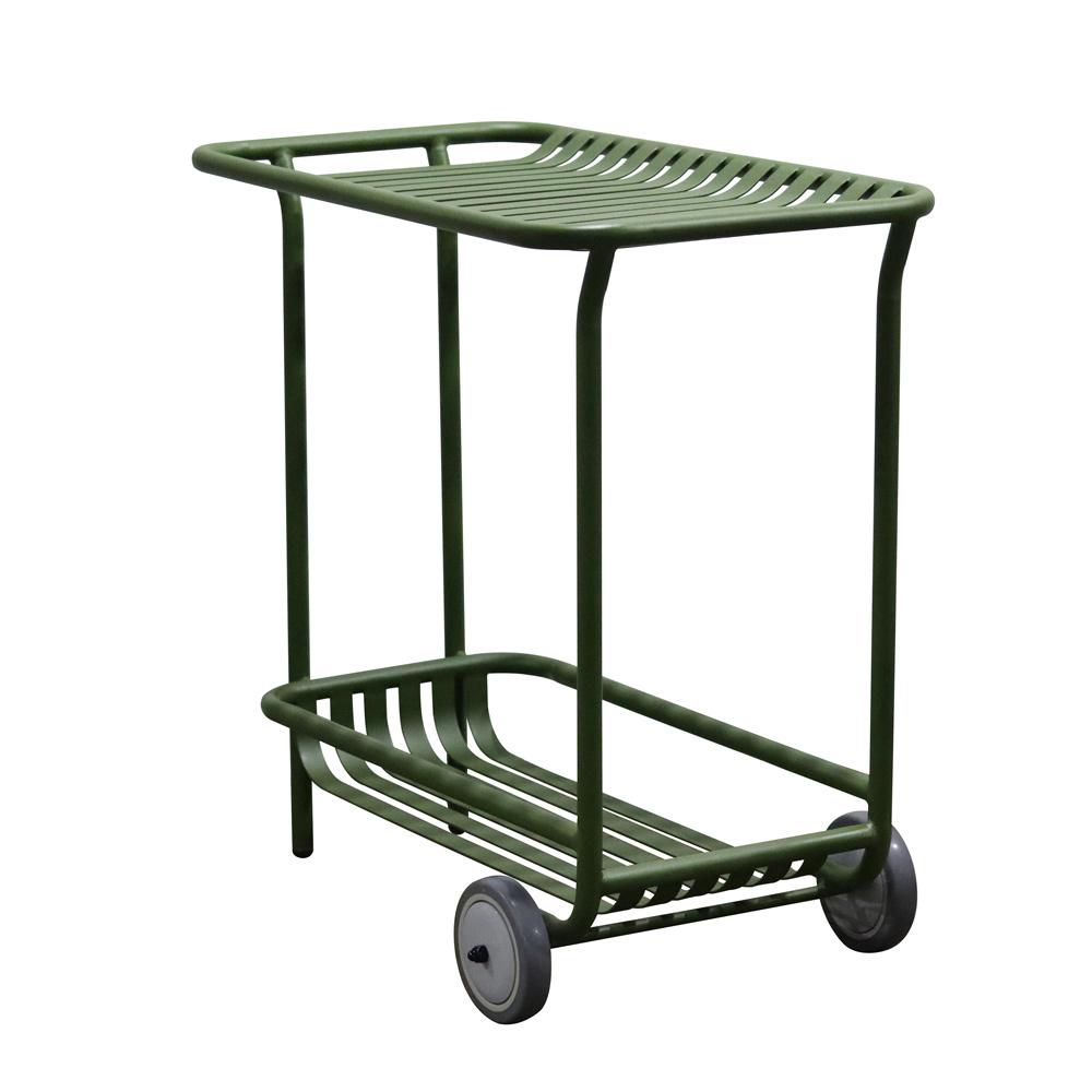 Euro Style - Enid 32inW Outdoor Cart, Dark Green - 90780-DKGRN veiw 2