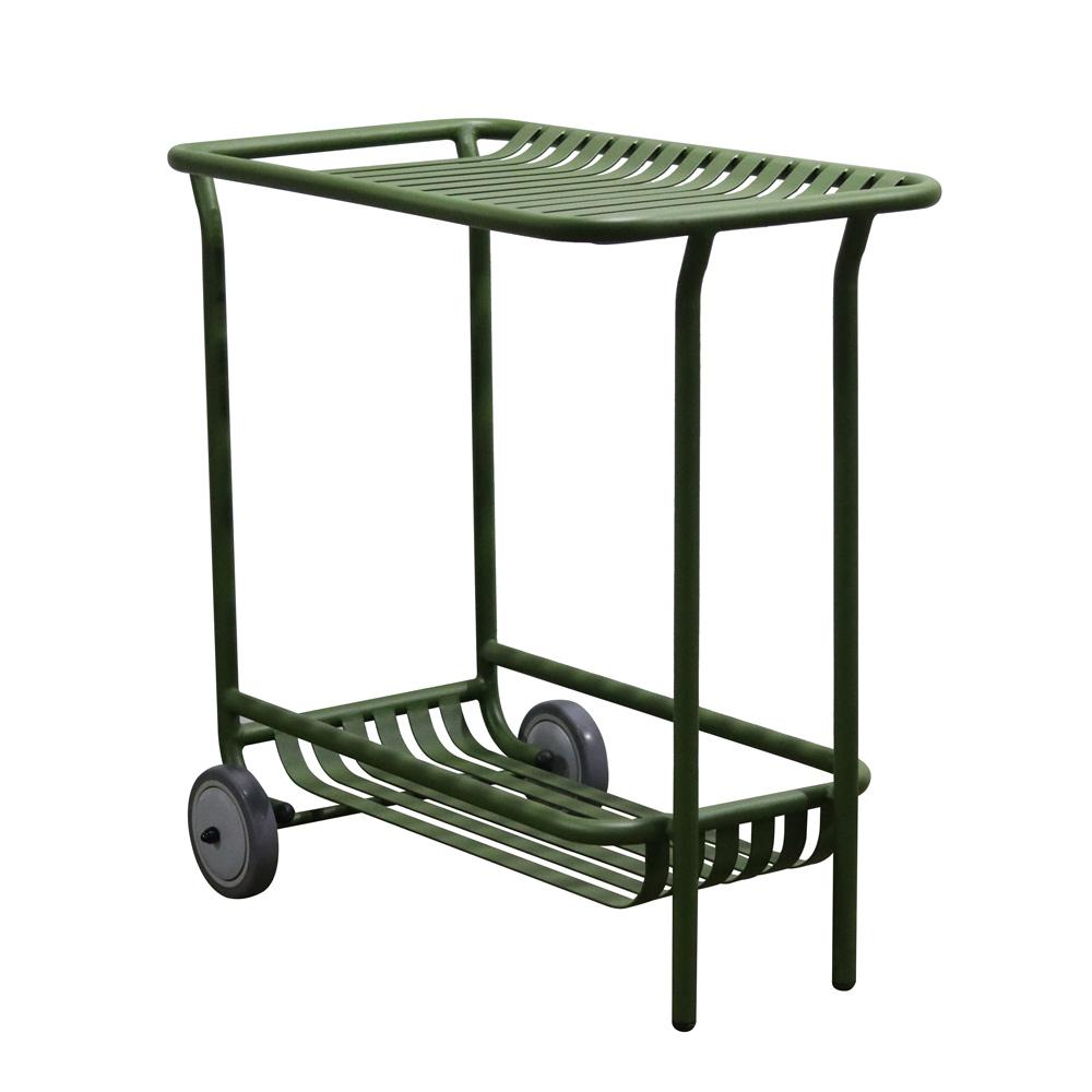 Euro Style - Enid 32inW Outdoor Cart, Dark Green - 90780-DKGRN veiw 4