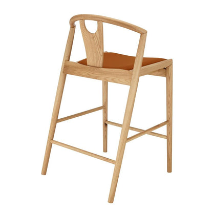 Euro Style - Blanche Leatherette Counter Stool, Dark Tan/Natural - 91034-TAN veiw 5