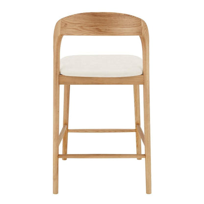 Euro Style - Estelle Counter Stool, White/Natural Ash - 91040-WHT veiw 5