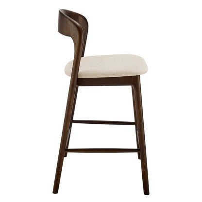 Euro Style - Estelle Counter Stool, Natural/Dark Walnut - 91040-NAT veiw 3