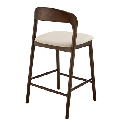 Euro Style - Estelle Counter Stool, Natural/Dark Walnut - 91040-NAT veiw 4