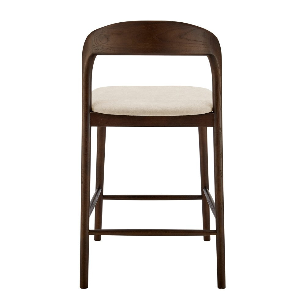 Euro Style - Estelle Counter Stool, Natural/Dark Walnut - 91040-NAT veiw 5