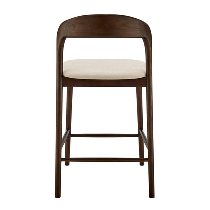 Euro Style - Estelle Counter Stool, Natural/Dark Walnut - 91040-NAT veiw 5