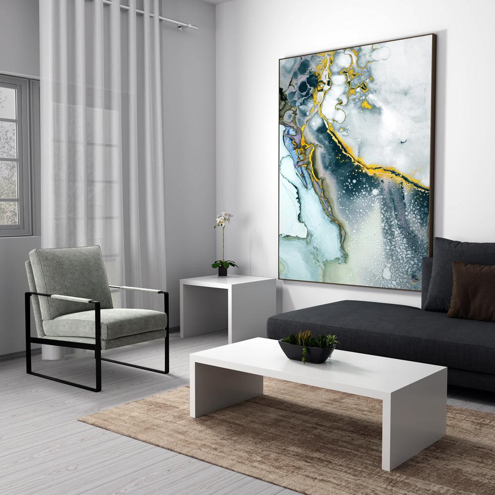 Euro Style - Abby 47inW Coffee Table, High Gloss White - 09704WHT veiw 5