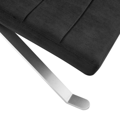 Euro Style - Gilda Velvet Lounge Chair, Black/Silver - 11300BLK-KIT veiw 6