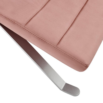 Euro Style - Gilda Velvet Lounge Chair, Rose/Silver - 11300RSE-KIT veiw 6