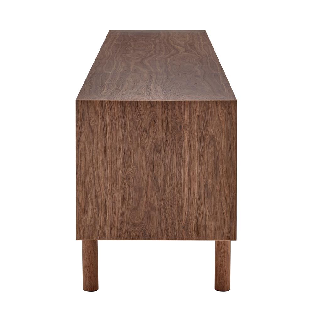 Euro Style - Kayla 87inW 4-Door Media Stand, Walnut - 31152-WAL veiw 3